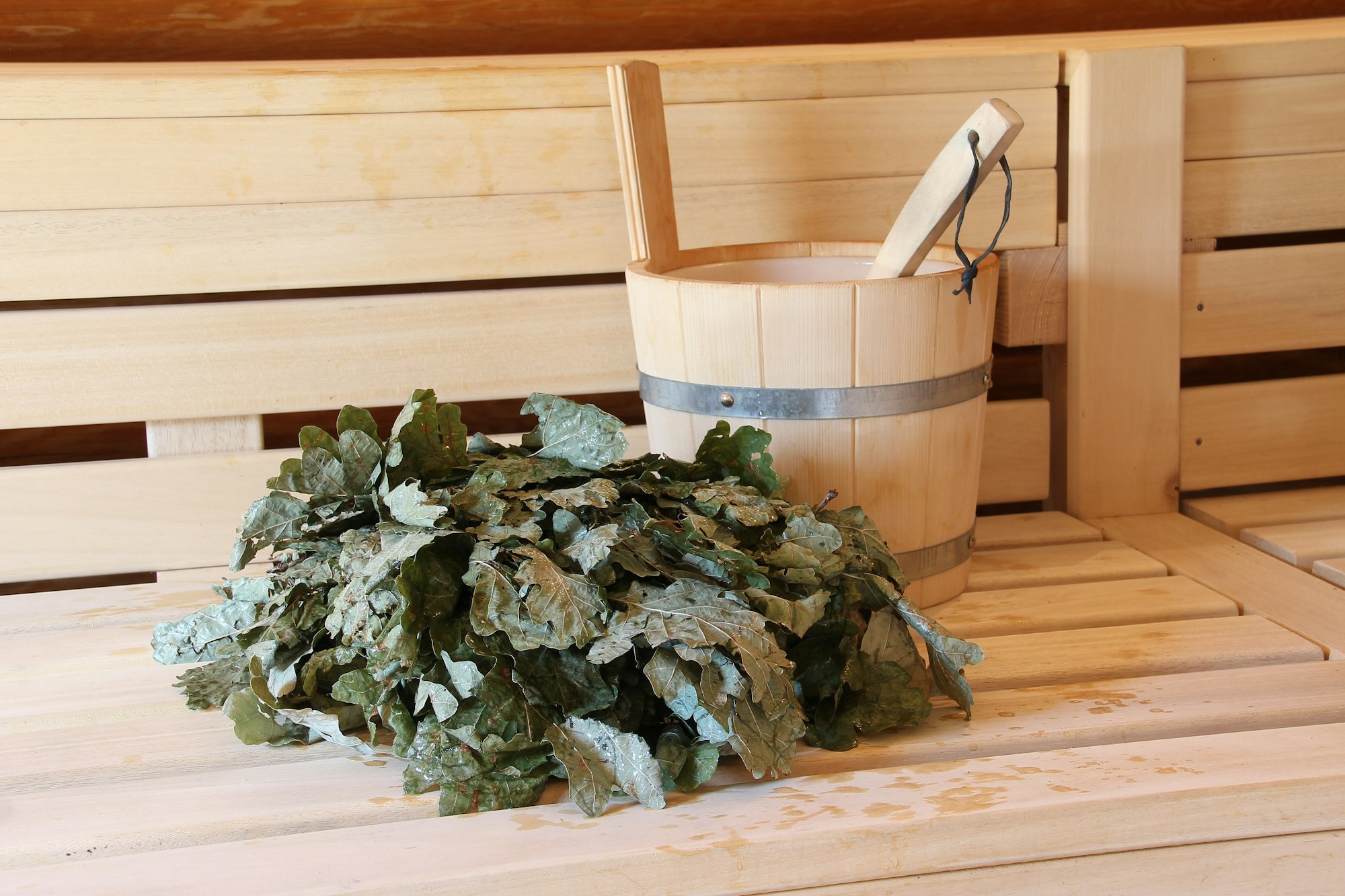 Finnish sauna with hot dry steam